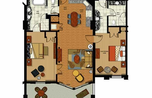 Parc Soleil 2 Bedroom Floor Plan