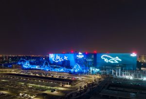 SeaWorld Yas Island, Abu Dhabi lights the capital up in blue in celebration of its official opening